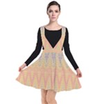 Boho Pastel Colors Plunge Pinafore Dress