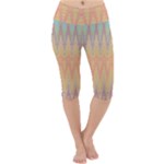 Boho Pastel Colors Lightweight Velour Cropped Yoga Leggings