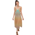 Boho Pastel Colors Halter Tie Back Dress 