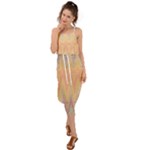 Boho Pastel Colors Waist Tie Cover Up Chiffon Dress