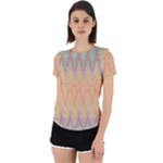 Boho Pastel Colors Back Cut Out Sport Tee