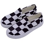 Chequered Flag Kids  Canvas Slip Ons