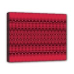 Crimson Red Pattern Canvas 10  x 8  (Stretched)