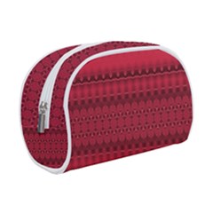 Crimson Red Pattern Makeup Case (Small) from ArtsNow.com