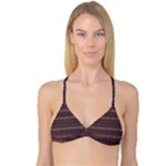 Boho Wine Grey Reversible Tri Bikini Top