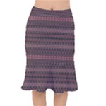 Boho Wine Grey Short Mermaid Skirt