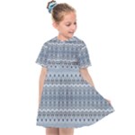 Boho Faded Blue Grey Kids  Sailor Dress