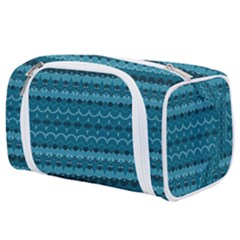 Boho Teal Pattern Toiletries Pouch from ArtsNow.com