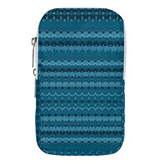 Boho Teal Pattern Waist Pouch (Large) from ArtsNow.com