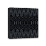Boho Black and Silver Mini Canvas 4  x 4  (Stretched)