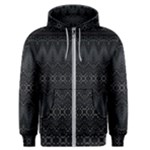 Boho Black and Silver Men s Zipper Hoodie