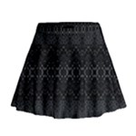 Boho Black and Silver Mini Flare Skirt