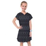 Boho Black and Silver Kids  Drop Waist Dress