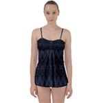 Boho Black and Silver Babydoll Tankini Set