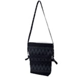 Boho Black and Silver Folding Shoulder Bag