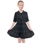 Boho Black and Silver Kids  All Frills Chiffon Dress