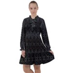 Boho Black and Silver All Frills Chiffon Dress