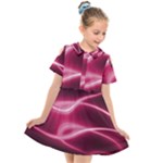 Neon Pink Glow Kids  Short Sleeve Shirt Dress