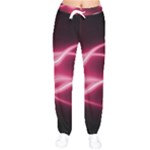 Neon Pink Glow Women velvet Drawstring Pants