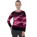 Neon Pink Glow Women s Long Sleeve Raglan Tee