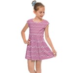 Boho Pink Stripes Kids  Cap Sleeve Dress