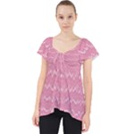 Boho Pink Stripes Lace Front Dolly Top