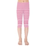 Boho Pink Stripes Kids  Capri Leggings 