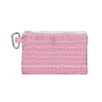 Boho Pink Stripes Canvas Cosmetic Bag (Small)