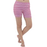 Boho Pink Stripes Lightweight Velour Yoga Shorts