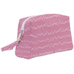 Boho Pink Stripes Wristlet Pouch Bag (Large)