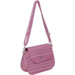 Boho Pink Stripes Saddle Handbag