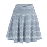 Boho Faded Blue Stripes High Waist Skirt