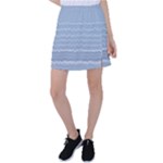 Boho Faded Blue Stripes Tennis Skirt