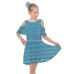 Kids  Shoulder Cutout Chiffon Dress 