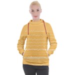Boho Saffron Yellow Stripes Women s Hooded Pullover