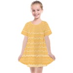 Boho Saffron Yellow Stripes Kids  Smock Dress