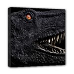 Trex Dinosaur Head Dark Poster Mini Canvas 8  x 8  (Stretched)