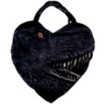 Trex Dinosaur Head Dark Poster Giant Heart Shaped Tote