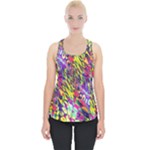 Colorful Jungle Pattern Piece Up Tank Top