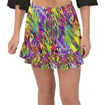 Colorful Jungle Pattern Fishtail Mini Chiffon Skirt