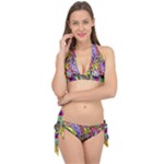 Colorful Jungle Pattern Tie It Up Bikini Set
