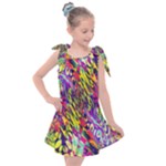 Colorful Jungle Pattern Kids  Tie Up Tunic Dress