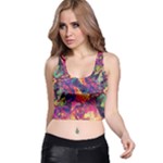 Colorful Boho Abstract Art Racer Back Crop Top
