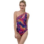 Colorful Boho Abstract Art To One Side Swimsuit