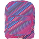 Boho Pink Blue Stripes Full Print Backpack