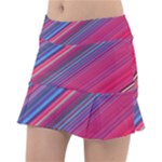 Boho Pink Blue Stripes Tennis Skorts