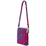 Boho Pink Blue Stripes Multi Function Travel Bag