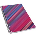 Boho Pink Blue Stripes 5.5  x 8.5  Notebook