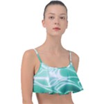 Biscay Green Glow Frill Bikini Top