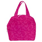 Magenta Pink Butterflies Pattern Boxy Hand Bag